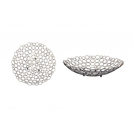 Gfancy Fixtures 18.5 x 18.5 x 4.5 in. Decorative Metal Tray, Bronze GF3679872